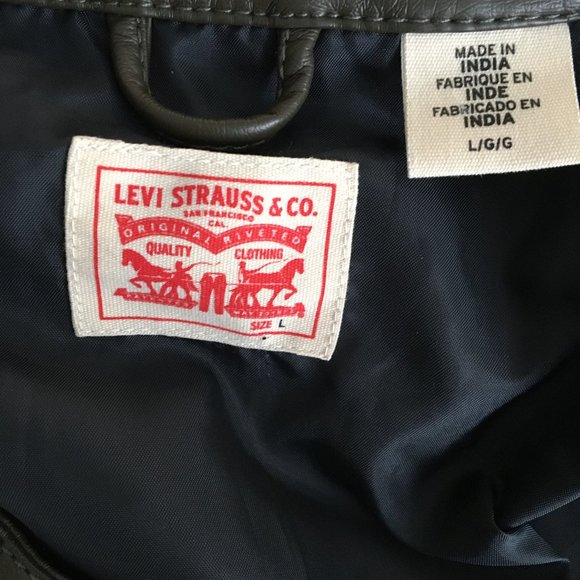 Levi's Dark Green Moto Jacket - Picture 7 of 8